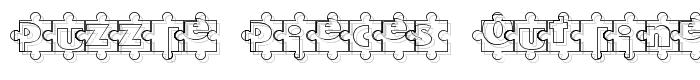 Puzzle Pieces Outline font